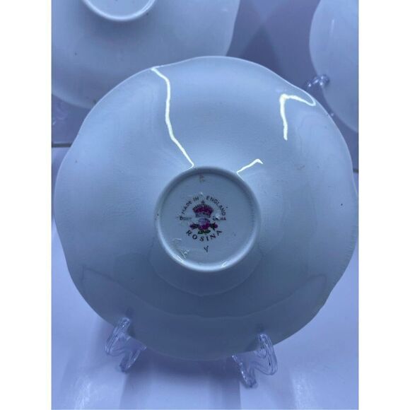 Rosina 5” Bone China teacup saucer, Made in England Chintz pattern set of 3 - Picture 13 of 16